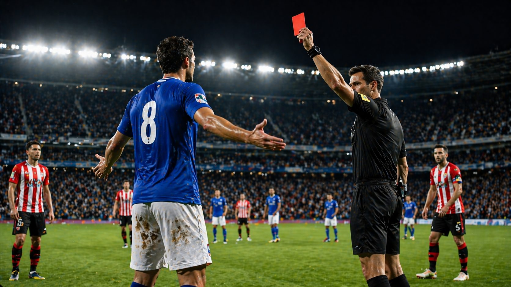 Cambios en el juego tras una expulsión en fútbol